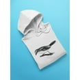 thumbnail image 3 of Great Grey Shrike Pencil Drawing Hoodie Men -Image by Shutterstock, Male 3X-Large, 3 of 4