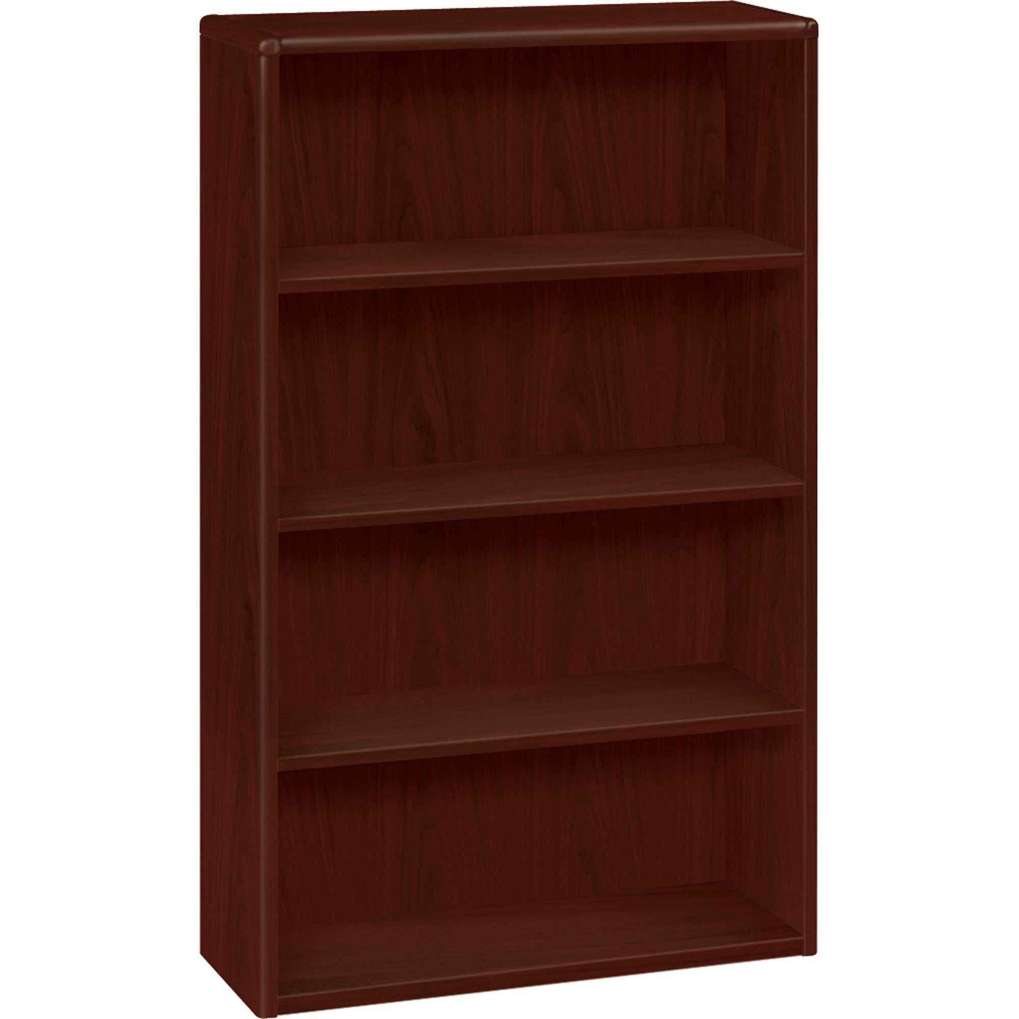 HON 10700 Series 4-Shelf Bookcase, Mahogany - Walmart.com ...