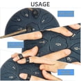 thumbnail image 4 of Tambor HUOGUO de acero, 6 pulgadas, 11 tonos, llave en C con accesorios, 4 of 5