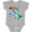 AC-Heather Grey, variant on Tyrannosaurus Rex Vs. Meteor Fun Space Dinosaur Boys or Girls Baby Bodysuit