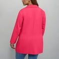 thumbnail image 5 of HAOTAGS Womens Blazers Long Sleeve Open Front Solid Color Business Lapel Button Work Jackets Hot Pink Size L, 5 of 8