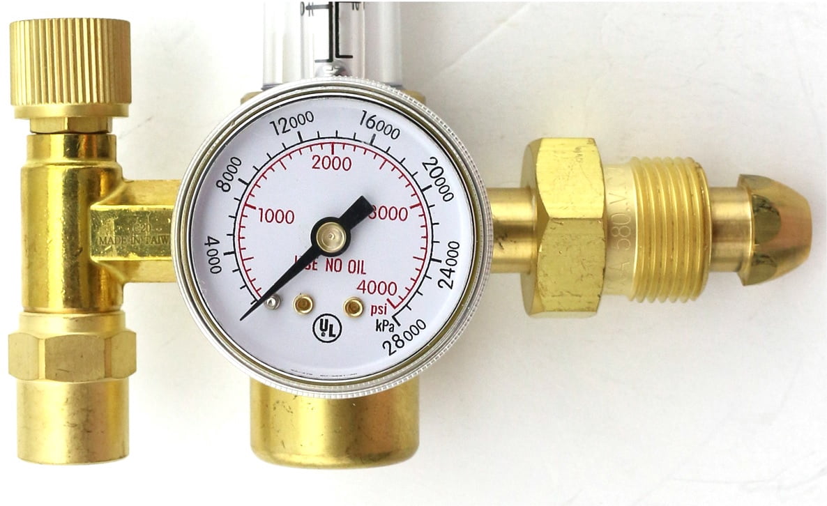 WeldingCity Light-to-Medium Duty Flowmeter Regulator Victor Style HRF 1425 (0781-2723) CGA 580 for Argon And Argon/CO2 Mix (UL Listed)
