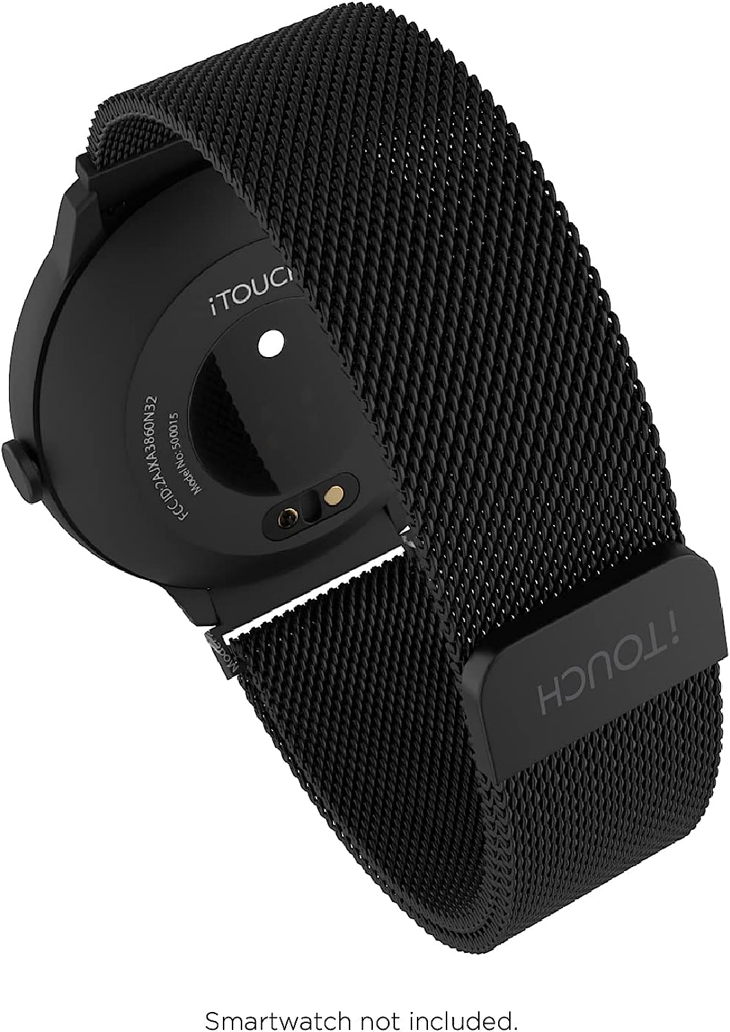 iTouch Air 3 40mm/Sport 3 Unisex Extra Interchangeable Metal Strap: Black Mesh