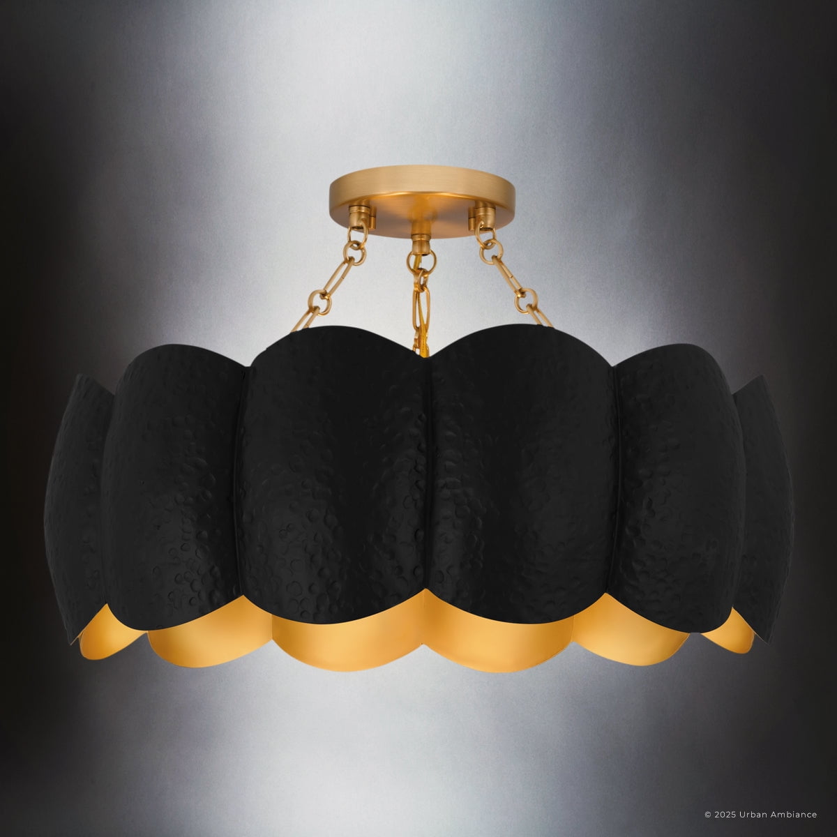 Luxury Cosmopolitan Ceiling Light, Matte Black, UQL6421