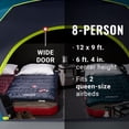 thumbnail image 4 of Coleman Skydome Dark Room Tent, 4/6/8/10 Person Family Tent Blocks 90% of Sunlight &amp; Sets Up in 5 Minutes, Weatherproof Tent Offers 20% More Headroom PFAS-Free 8-person, 4 of 7
