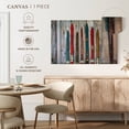 thumbnail image 5 of Elephant Stock Colorful Rustic Skis Wall Art - Horizontal Canvas Wall Art - Living Room Wall Decor - Sports Canvas - Brown And Teal Decor - 39" x 26", 5 of 8