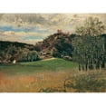 thumbnail image 2 of Anton Romako 18x15 Gold Ornate Wood Frame and Double Matted Museum Art Print Titled - The Meiereiwiese in the Vorderbruhl with the Modling Ruins (1885), 2 of 4