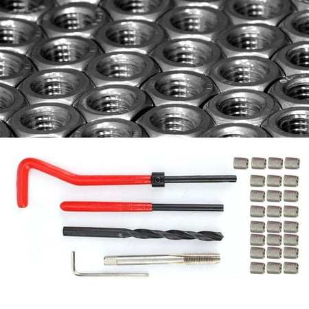 

EOTVIA Wrench 30Pcs Thread Repair Kit Stainless Steel Twisted Drill Wrench Threaded Insert Tap Insertion Tool M6x1