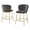 Dark Gray, variant on Best Quality Furniture Gray Fluffy Checker Textured Fabric Counter Chairs