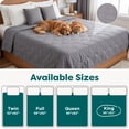 thumbnail image 3 of FurHaven Pet Products Quilted Twill Waterproof Bed/Furniture Protector - Gray, Jumbo/King, 3 of 8