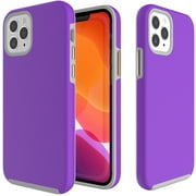 CoverON Apple iPhone 12 Mini Case, Slim Rugged Grip Hard Phone Cover, Purple