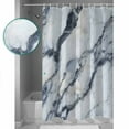 thumbnail image 3 of Grey White Marble Shower Curtain Set ，Waterproof Fabric Shower Curtains Abstract Marble Stone Nature Modern Shower Curtains for Bathroom,Bathroom Decor 36"x72", 3 of 6