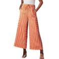 thumbnail image 2 of Pantalon Grand Confortable d'Été pour Femmes Orange m, 2 of 5