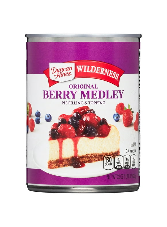 Duncan Hines Wilderness Original Berry Medley Pie Filling and Topping, 22 oz