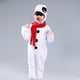 thumbnail image 3 of Traje de actuación de muñeco de nieve navideño para niños, mono con bufanda, sombrero de nariz roja, disfraz de cosplay (120 cm), 3 of 7