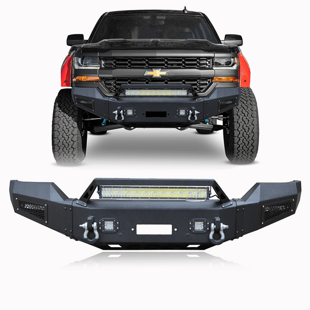 Ronghui Fits for 20162018 Chevy Silverado 1500 Steel Front Bumper W