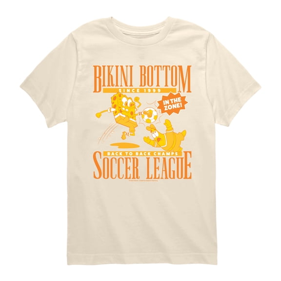 SpongeBob SquarePants - Bikini Bottom Soccer League - Youth Boys Short Sleeve Graphic T-Shirt