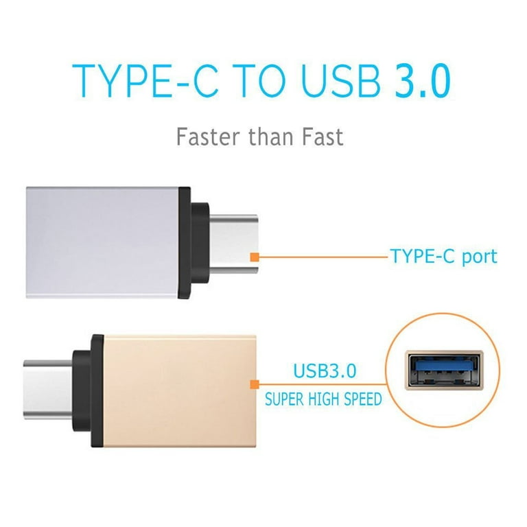 Aimuli Usb C To Usb Adapter,Type C Usb Otg Cable,2 In 1 Usb C