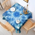 thumbnail image 2 of Blue Burst Pattern Square Tablecloth,Waterproof Square Table Cover,Wipeable Spillproof Washable Table Cover for Home Kitchen Party Decor 60"x60"(152x152cm), 2 of 6