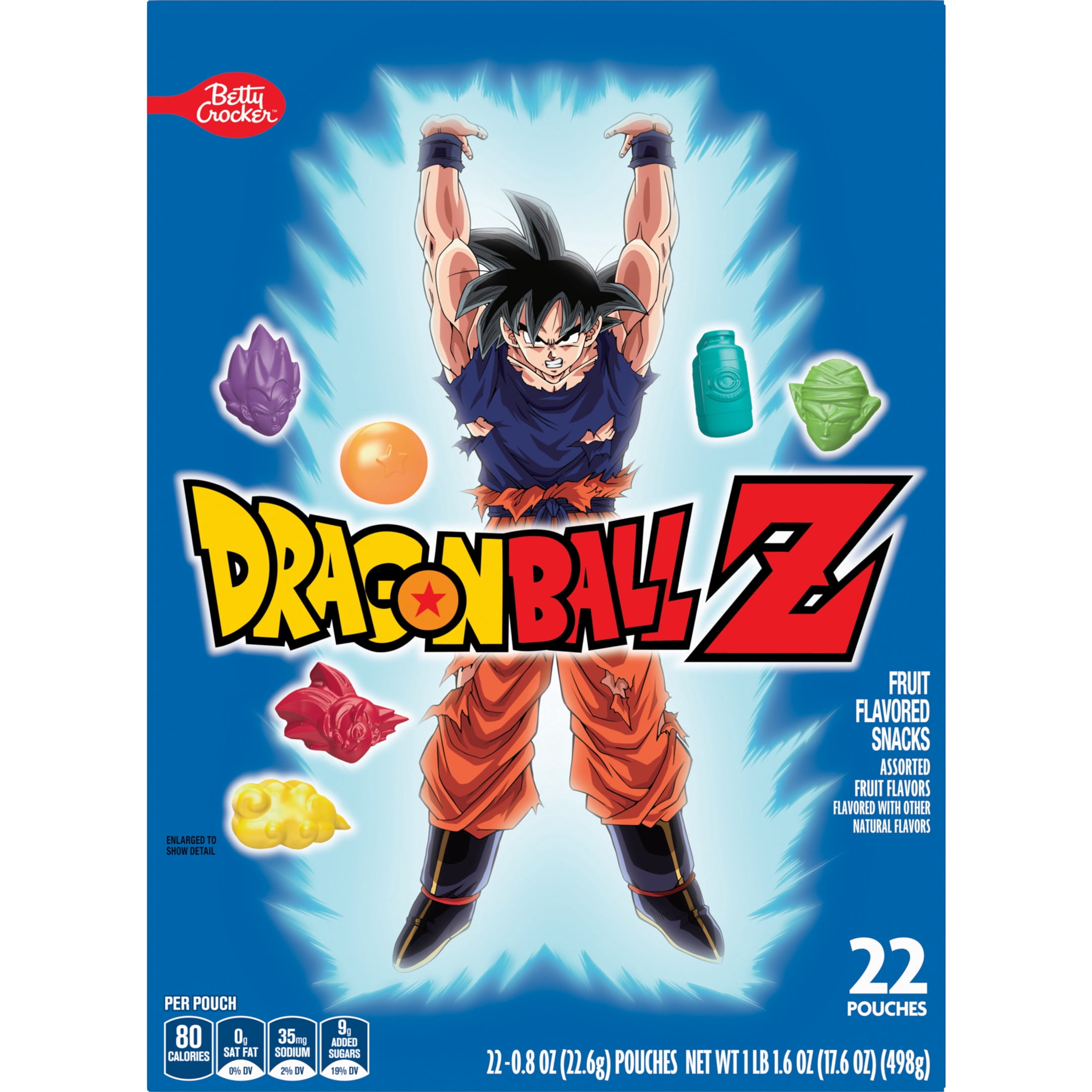 Dragon Ball Z Fruit Flavored Snacks, Gluten Free, 22Ct, 17.6 oz