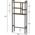 thumbnail image 2 of Over-The-Toilet Storage Rack, 3-Tier Bathroom Shelves Over Toilet, Above Toilet Storage, Behind Toilet Bathroom Organizer, Space Saver, Freestanding, Rustic Brown, 2 of 8