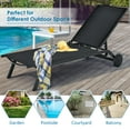 thumbnail image 4 of Costway 2PCS Outdoor Patio Lounge Chair Chaise Recliner Aluminum Fabric Adjustable Black, 4 of 11