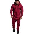 thumbnail image 1 of LAICAIW Combinaison à Capuche pour Hommes, Pyjama une Pièce à Fermeture Éclair, Combinaison de Jogging, 1 of 6