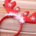 thumbnail image 5 of RV De adornos navideños, suministros para fiestas y festivales, copo de nieve rojo, aro para el pelo, campana de plumas caqui, hebilla de cabeza de cuerno de ciervo, 5 of 5