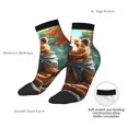 thumbnail image 4 of Uemuo Maple Meditating Bear Printed Crew Socks, Moisture-Wicking Socks, Athletic Socks for Men Breathable Cushion Socks Casual Sport Socks for Running Traveling, 4 of 6