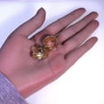 thumbnail image 3 of Gold Plating Earrings for Women,Hammered Small Chunky Hoop Earrings for Women Hypoallergenic Texture Thick Wide, 3 of 9