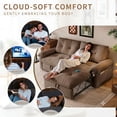 thumbnail image 3 of avobird 77.2'' Pull Out Sofa Bed, Pre-Assembled Sleeper Sofa Bed with USB Charging Ports and Side Pocket, 3 in 1 Velvet Sofa for Living Room, Brown, 3 of 8