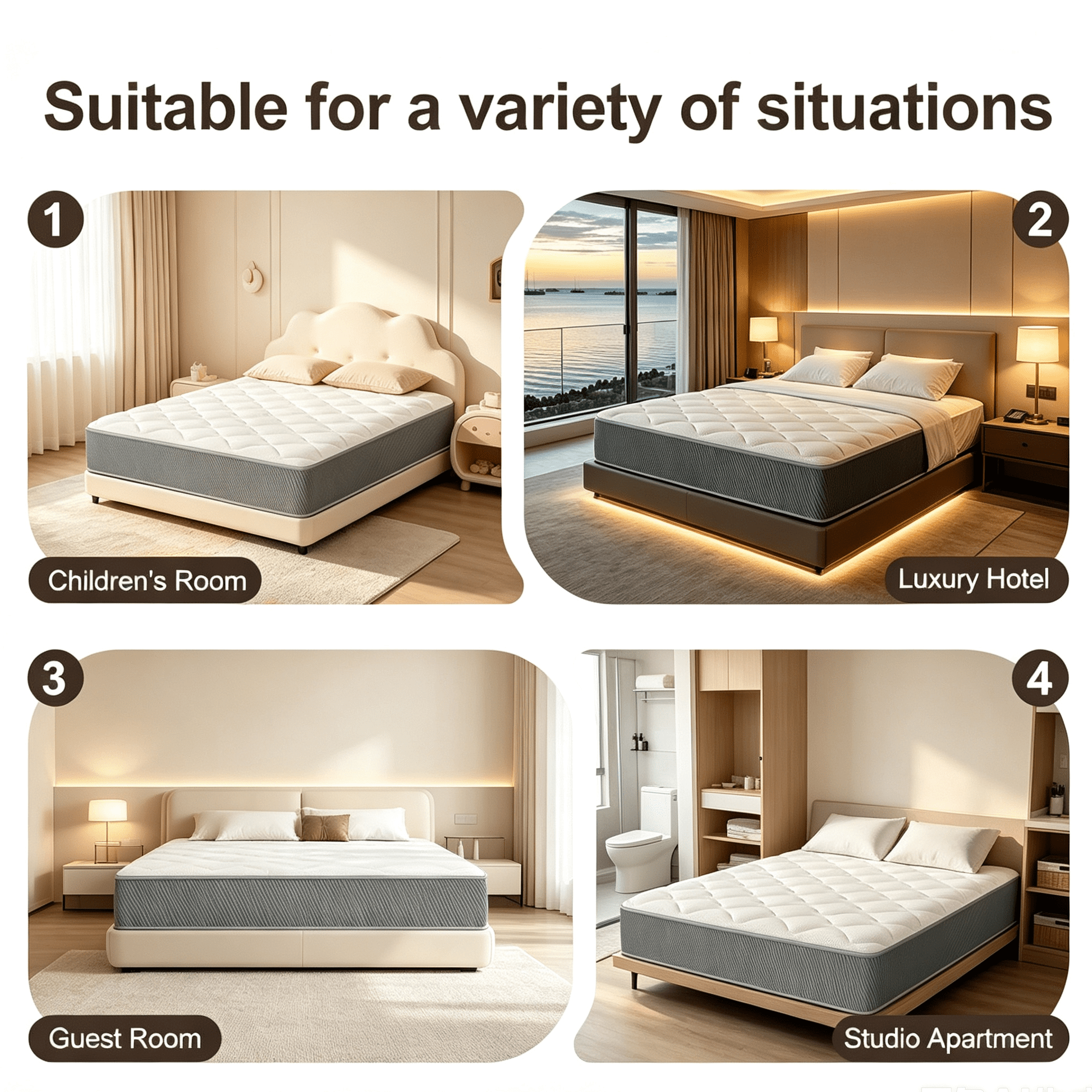 Full Size 10 Inch Hybrid Mattress, Individual Pocket Coil with Memory Foam, Mattress in a Box,Grey