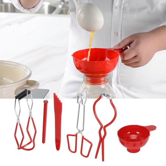 Acouto 6PCS/Set Canning Kit, Stainless Steel Canning Supplies Canning Tools for Pressure Canners