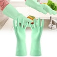 thumbnail image 2 of Non-Slip Textured Kitchen Gloves, Reusable Silicone Five Finger Baking Mitts, Microwave Oven Safe Cotton Padded Work Gloves, 2 of 9