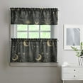 thumbnail image 2 of Witchy Aesthetic Kitchen Curtains Set with Moon Sun Stars Gothic Celestial Tier and Valance Astrology Print Spiritual Decor Rod Pocket Curtains, 2 of 6