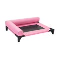 thumbnail image 2 of Cama elevada para perros, tumbona para dormir, cama resistente para mascotas para sala de estar, patio o para gatos. Rosa, 2 of 9