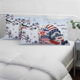 thumbnail image 3 of Independence Day Pillow Covers, Linen Long Throw Pillow Case, Red Blue Gnomes Usa Flag Star Tree Branch Holiday Pillow Protector Decorative Cushion Cover for Living Room/Bedroom 20" x 36", 3 of 8