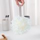 thumbnail image 4 of Puf de baño con lunares | Esponja de malla de doble capa | Estropajo de cuerpo de poliéster suave | Diseño de flores | Espuma abundante | Exfoliación suave | Colgable | 18cm x 18cm | 1 paquete, 4 of 6