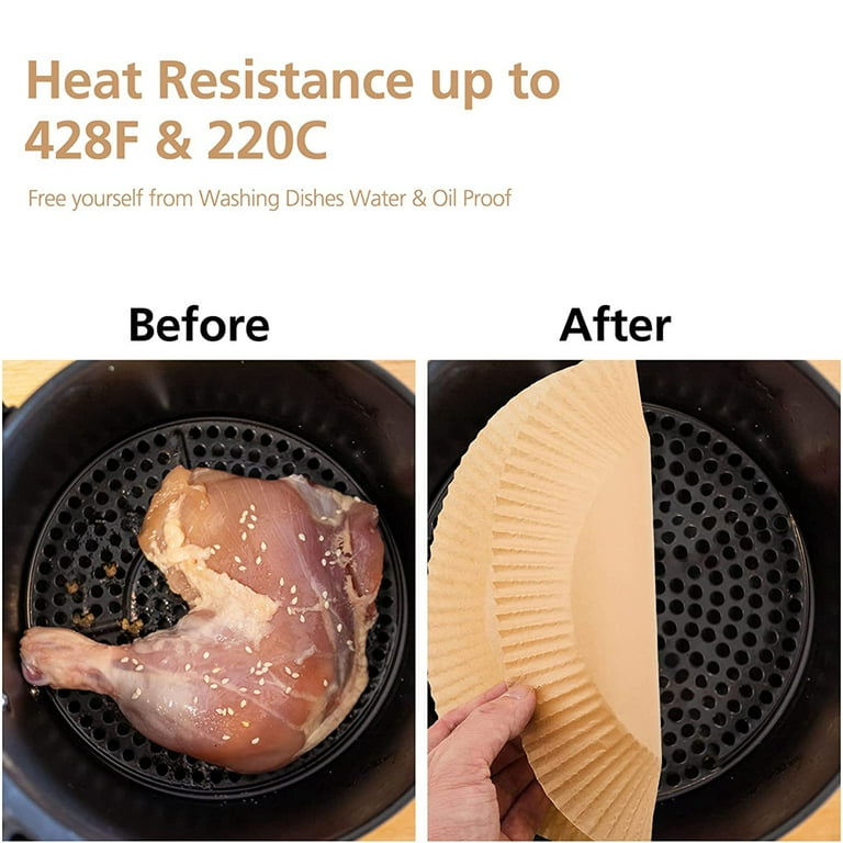 Round Square Rectangle Disposable Air Fryer Paper Liners Oilproof Non-Stick  Baking Mat for Ninja Foodi Air Fryer Accessorie - AliExpress