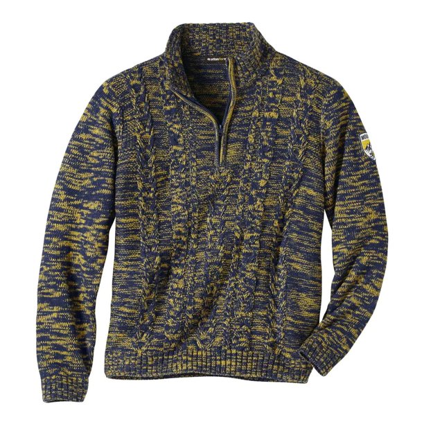 Atlas For Men - Jersey de Punto Trenzado para Hombre (Ocre)