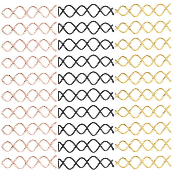 MERRYHAPY Bun Spiral Twisting Stick Diy Rose Gold Alloy Hair Clips 30Pcs