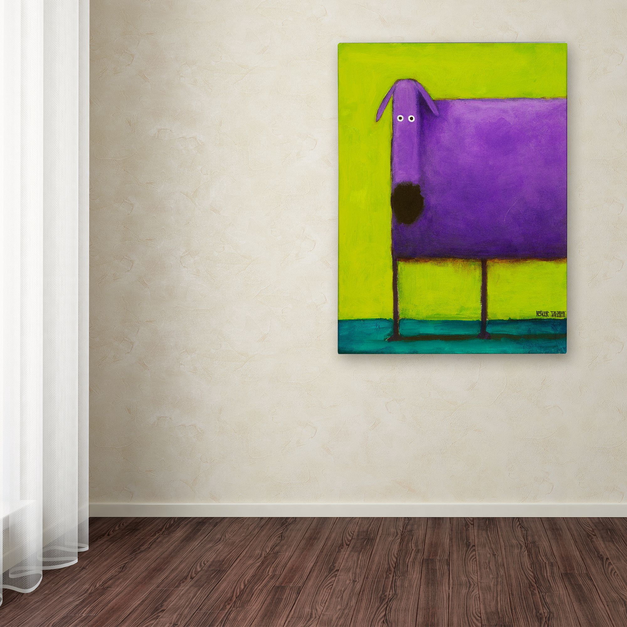 Trademark Fine Art 'Purple Dog I' Canvas Art by Daniel Patrick Kessler