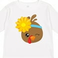 thumbnail image 4 of Inktastic Thanksgiving Turkey, Brown Turkey, Sunflower Boys or Girls Long Sleeve Toddler T-Shirt, 4 of 5