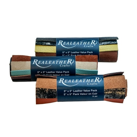 UPC: 0870192015539 | Assorted Realeather® 5 x 5 Leather Value Pack