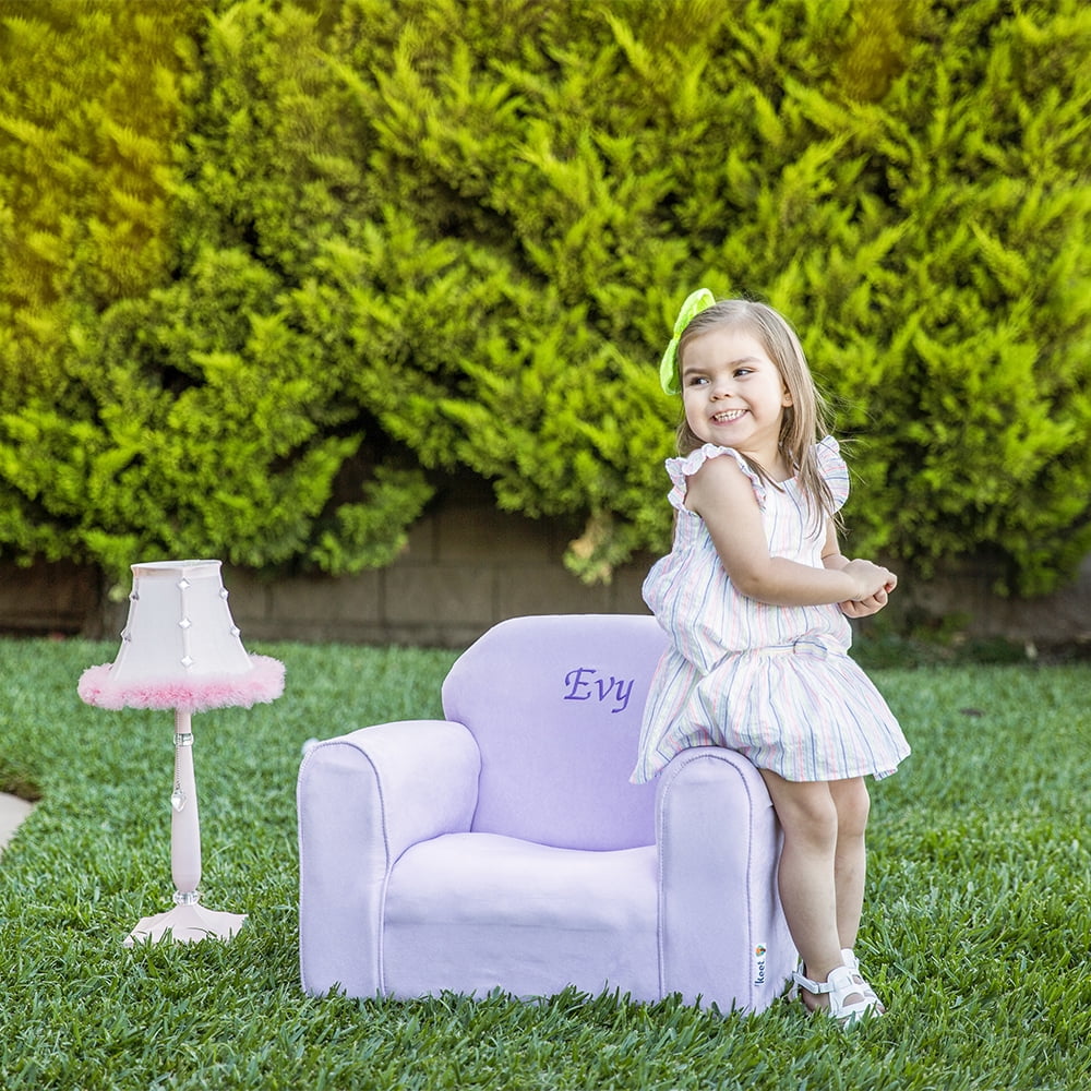 Personalized Upholstered Children's Mini Chair in Gingham