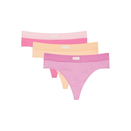 

Kindly Yours Women’s Sustainable Cotton Thong Underwear 3-Pack