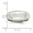 thumbnail image 2 of 925 Sterling Silver Beveled Edge 6mm Brushed Fancy Band Ring Size 10.5 Ring for Women and Men, 2 of 2