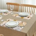 thumbnail image 3 of Pioneer Flower Floral Print Pattern Summer Placemats Table Placemats Set Of 4-Linen Kitchen Washable Placemats Table Mats 12x18 Inch Non-Slip Heat Resistant, 3 of 5