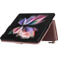 thumbnail image 6 of Samsung Galaxy Z Fold 3 5G Wallet Case with S Pen Holder,Detachable 2 in 1 Magnetic [9 Card Slots] Removable Wrist Strap Zipper PU Leather Case for Samsung Galaxy Z Fold 3,Rosegold, 6 of 14