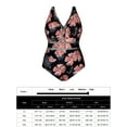 thumbnail image 3 of PIERRE NOIR Women's Plus Size One Piece Swimsuits Ruched V Neck Tummy Control Bathing Suits, 3 of 9